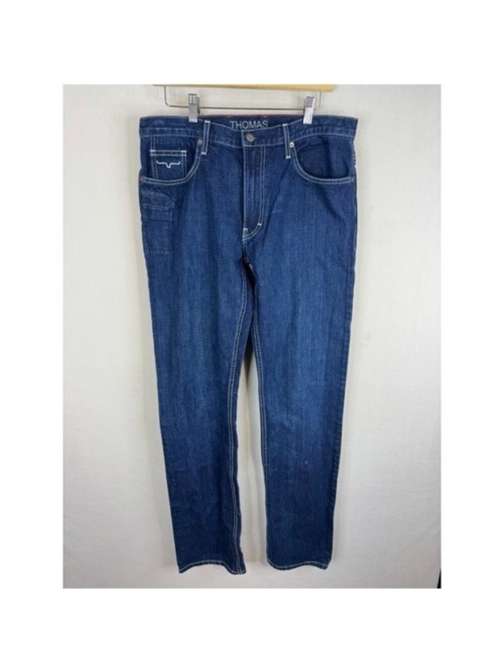 Kimes Ranch Thomas Mens Dark Wash Straight Leg Western Jeans 33x34 USA